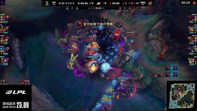 【2025LPL第二赛段 NIP vs WBG】塞恩抢下大龙[哆啦A梦吃惊]NI