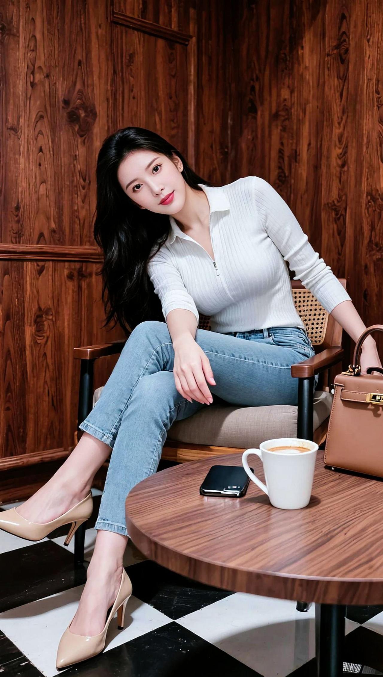 AI丰腴风情写真 随变ai随便玩 气质穿搭 女人味 穿出长腿美感