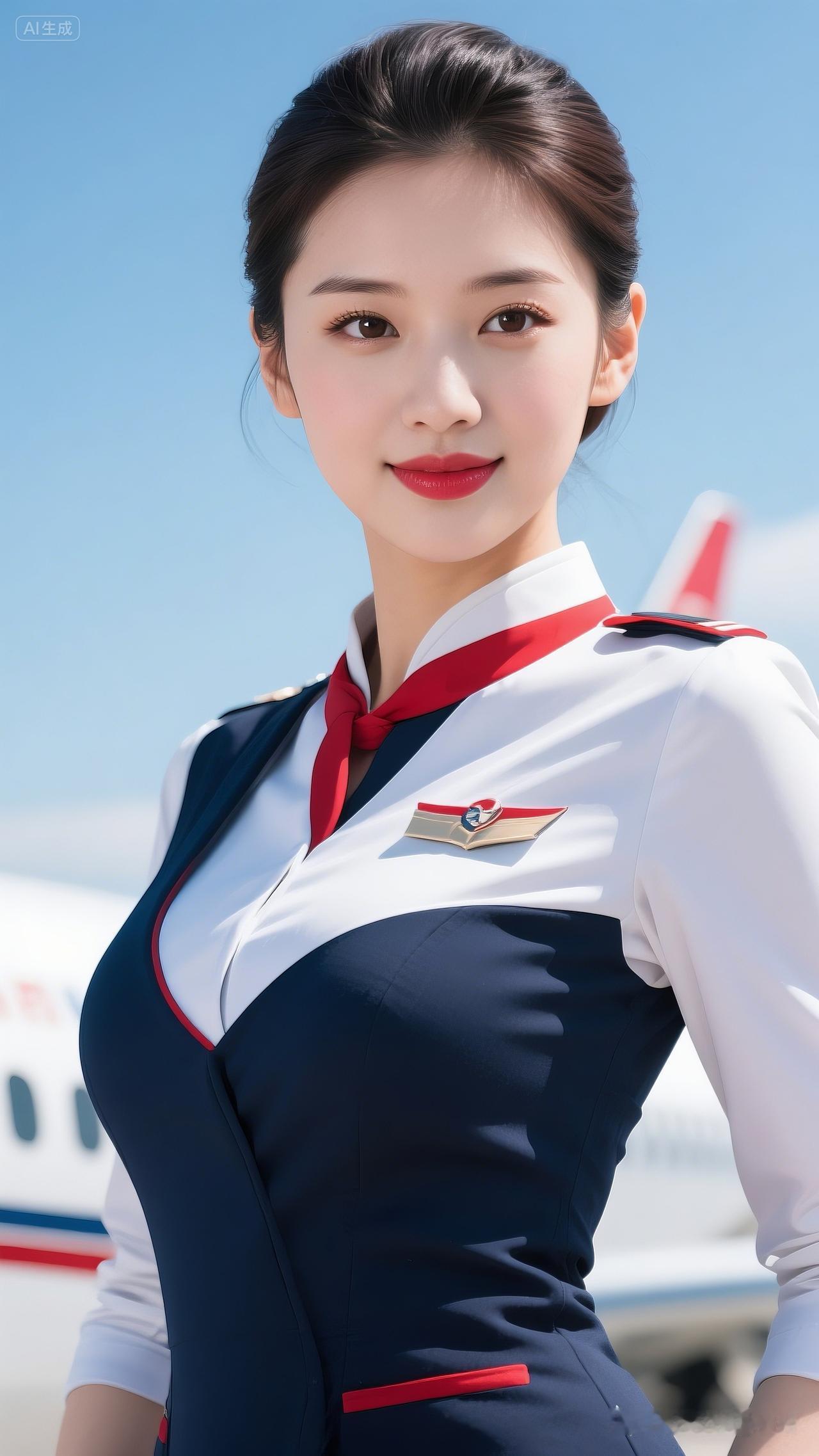 这位空姐真漂亮，制服好帅气，因为空姐气质好，才更漂亮！