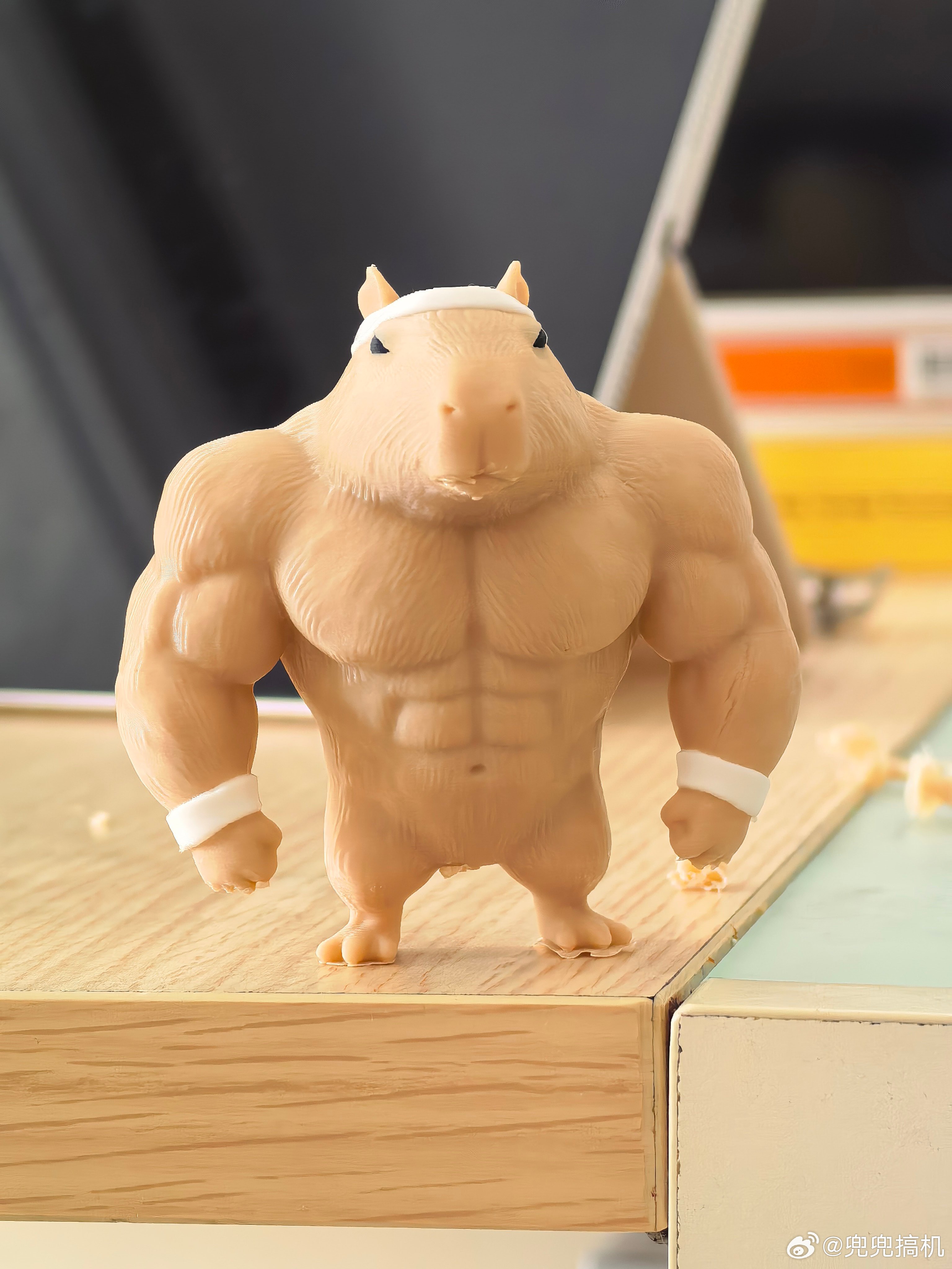 给健身教练打印了一只肌肉卡皮巴拉希望他能早日练成这样💪 