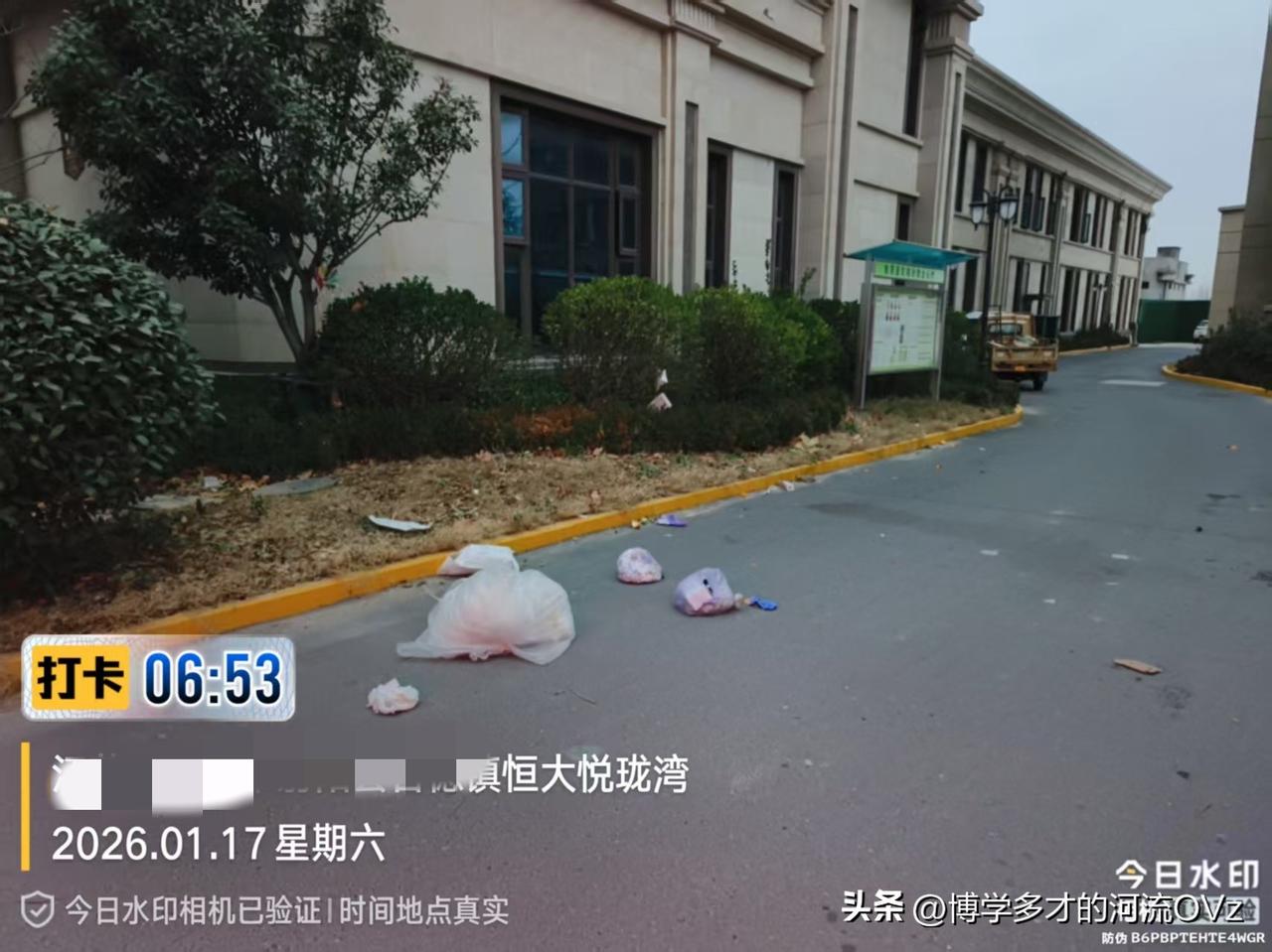 今天是金碧物业走后的第78天。

早晨网格员开车在小区里面巡视了一圈，把存在的一