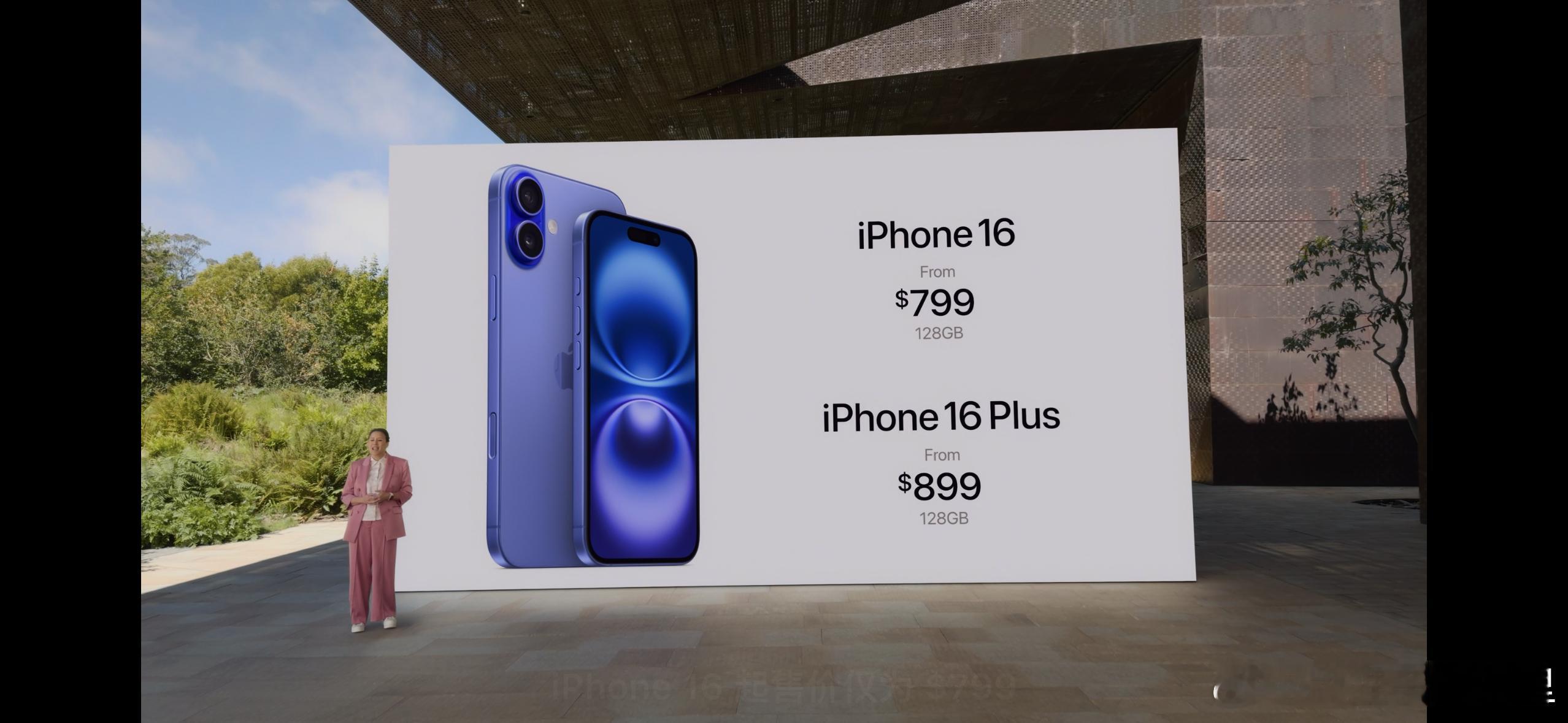 iPhone 16总结图，iPhone 16 $ 799起售，16 Plus $