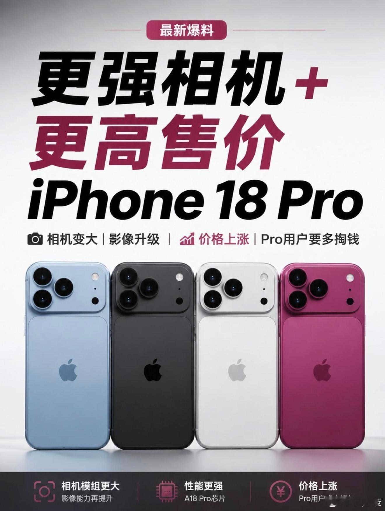 iPhone18Pro或上涨200美元iPhone 18 Pro可能涨价2000