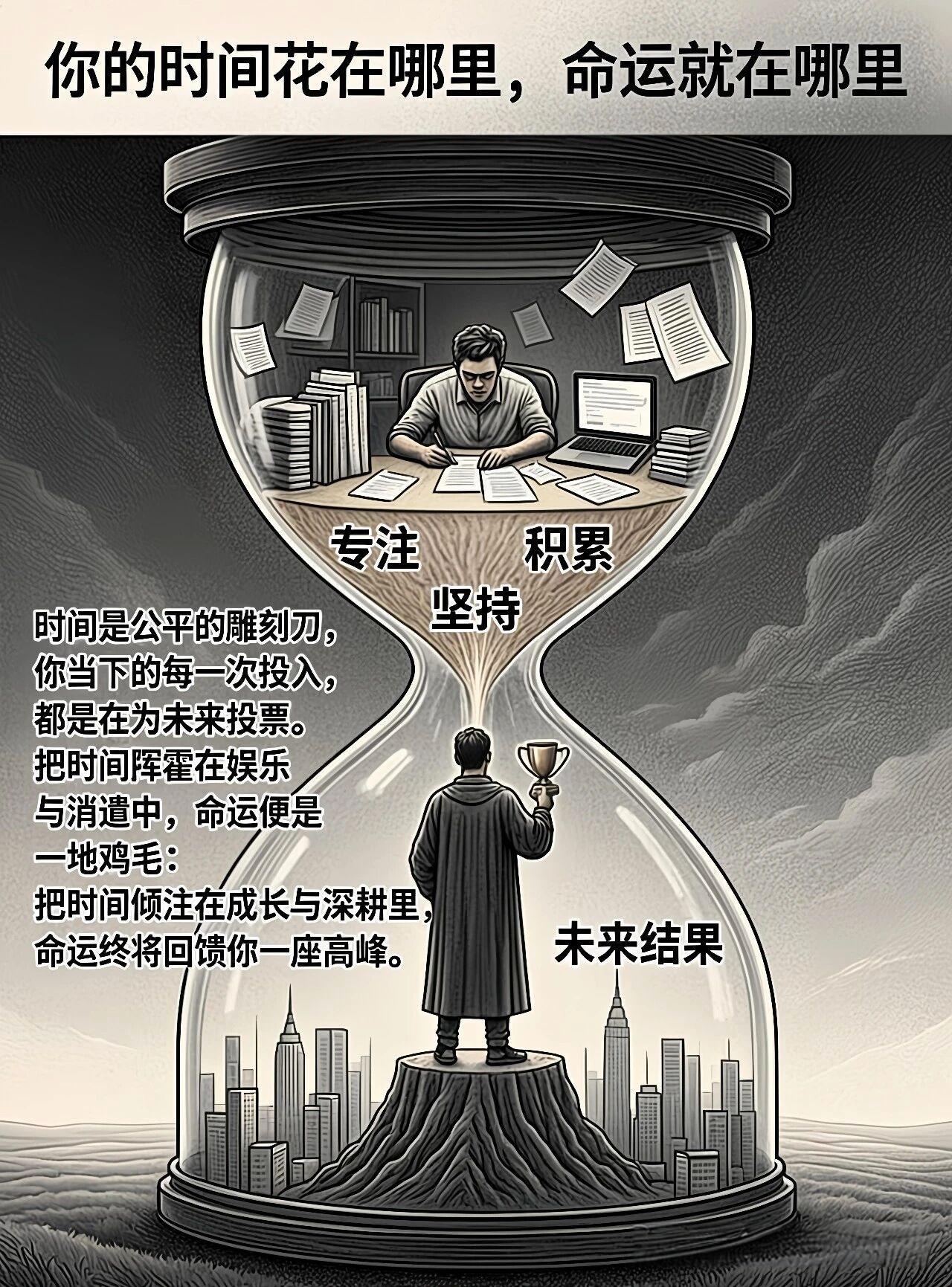 所有的好运，都藏在长期的坚持里；所有的美好，都源于默默的积累。不必急着要答案，耐