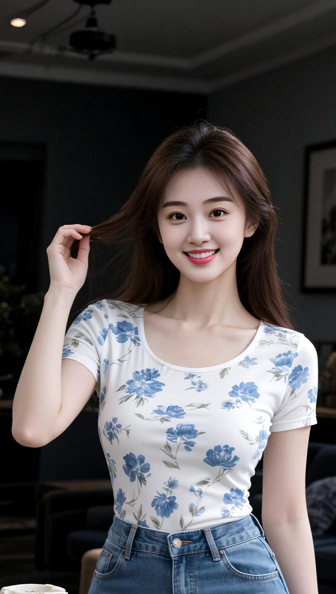 温馨居家写真 抖音ai创作 高颜值美女