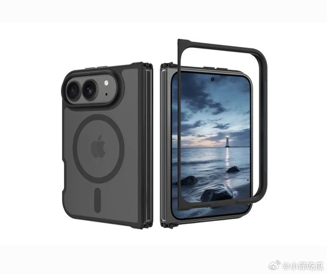 苹果首款折叠屏 iPhone 外观细节已基本实锤该机采用书本式左右内折设计，看这