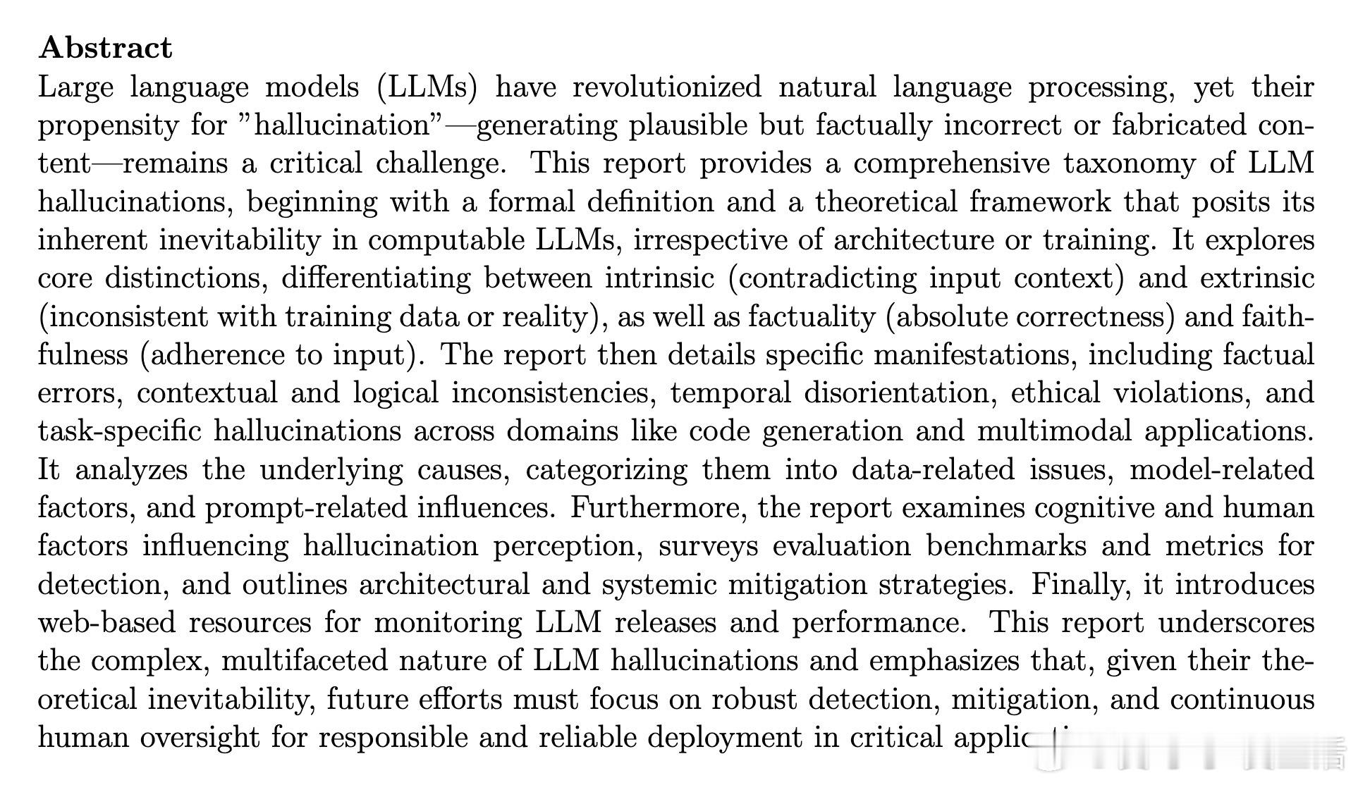 [CL]《A comprehensive taxonomy of halluci