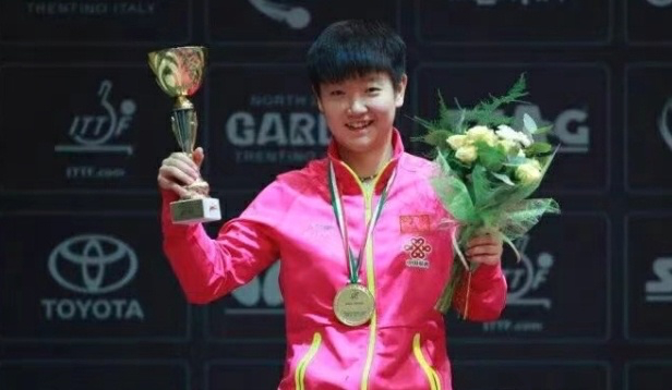 孙颖莎21天杀进世界前十 九年前的今天，通过升降赛调入一队，那年6月，孙颖莎连夺