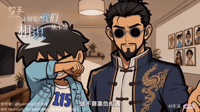 AI用胡彦斌的歌做了部青春剧AI开始卷内娱二创了歌手2026同样一首歌，被AI解