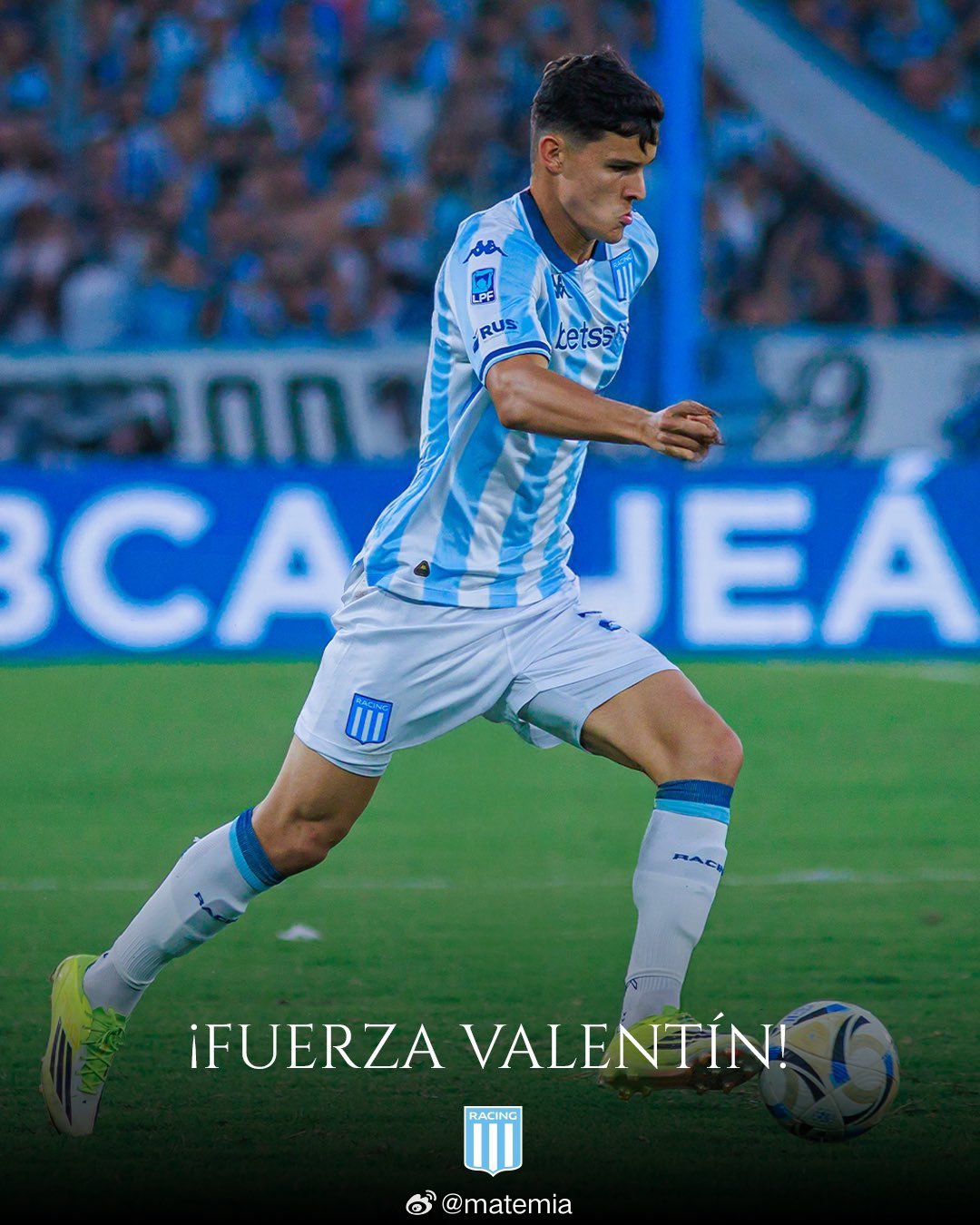 竞技发布瓦伦丁伤情🤕“本周五训练期间，瓦伦丁·卡尔博尼右膝前十字韧带完全撕裂，