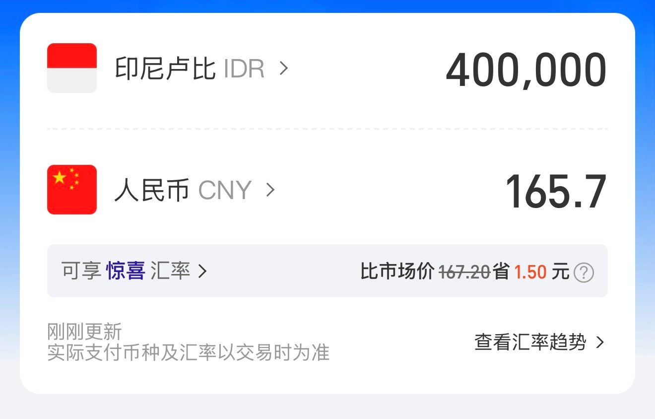 巴厘岛吃饭孩子弄倒40万印尼盾餐桌你们知道40万印尼盾是多少钱吗？165元人民币