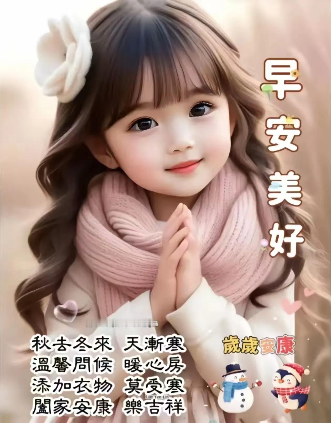 早安美好，愿你温暖过冬！🌨️💕