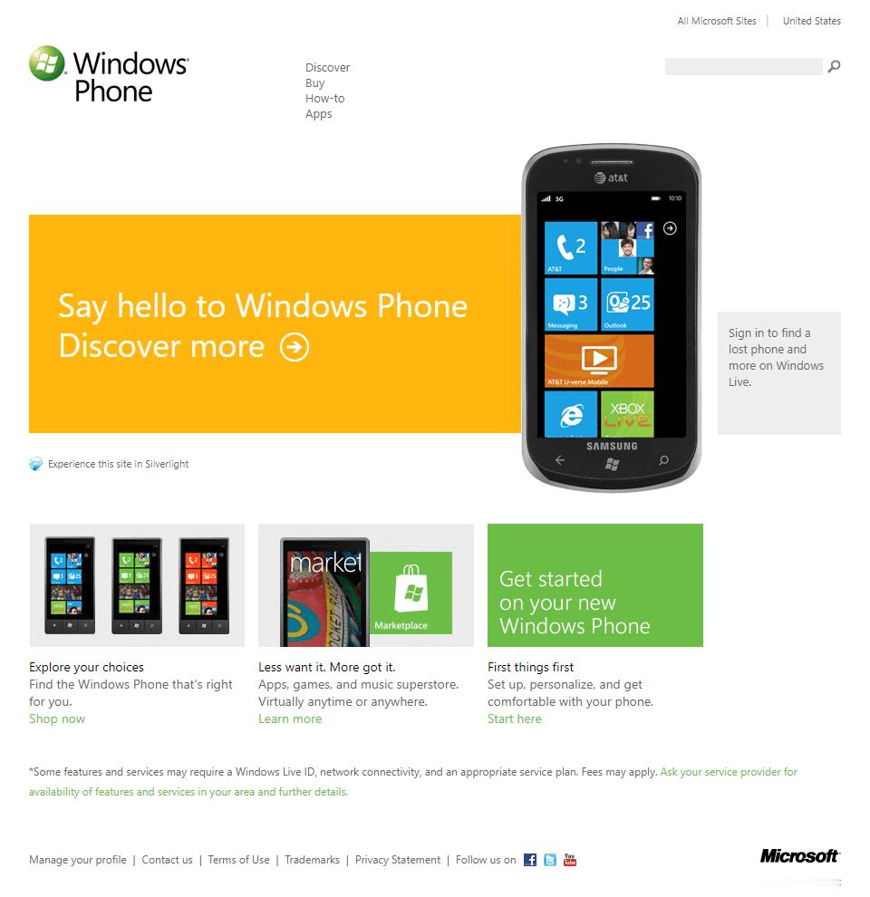 2010 年微软推出的 Windows Phone，我当时很喜欢这个系统。 ​​