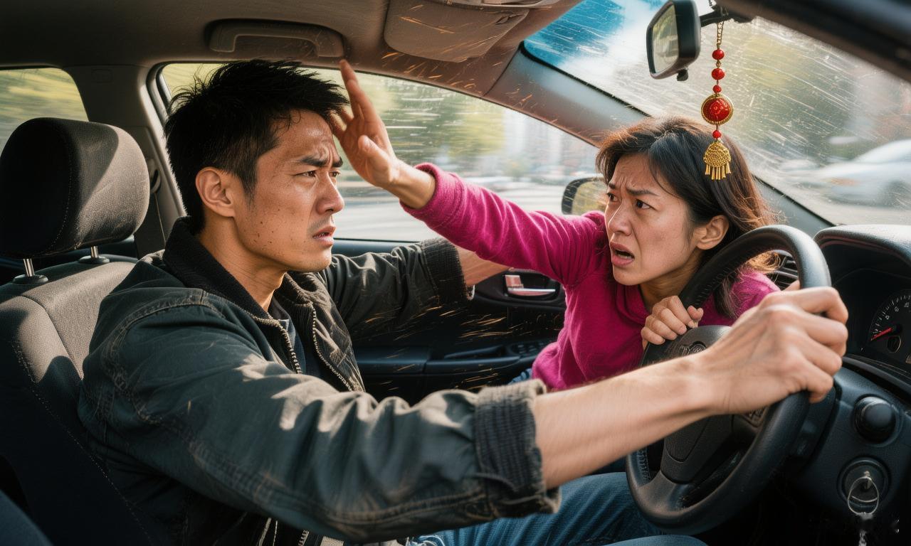 头条：一大早遇上“马路惊魂”，两口子边开车边动手，车都开成了“画龙”！

今早遛