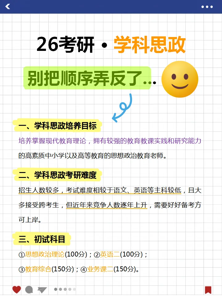 26学科思政考研🔥别把顺序弄反了……