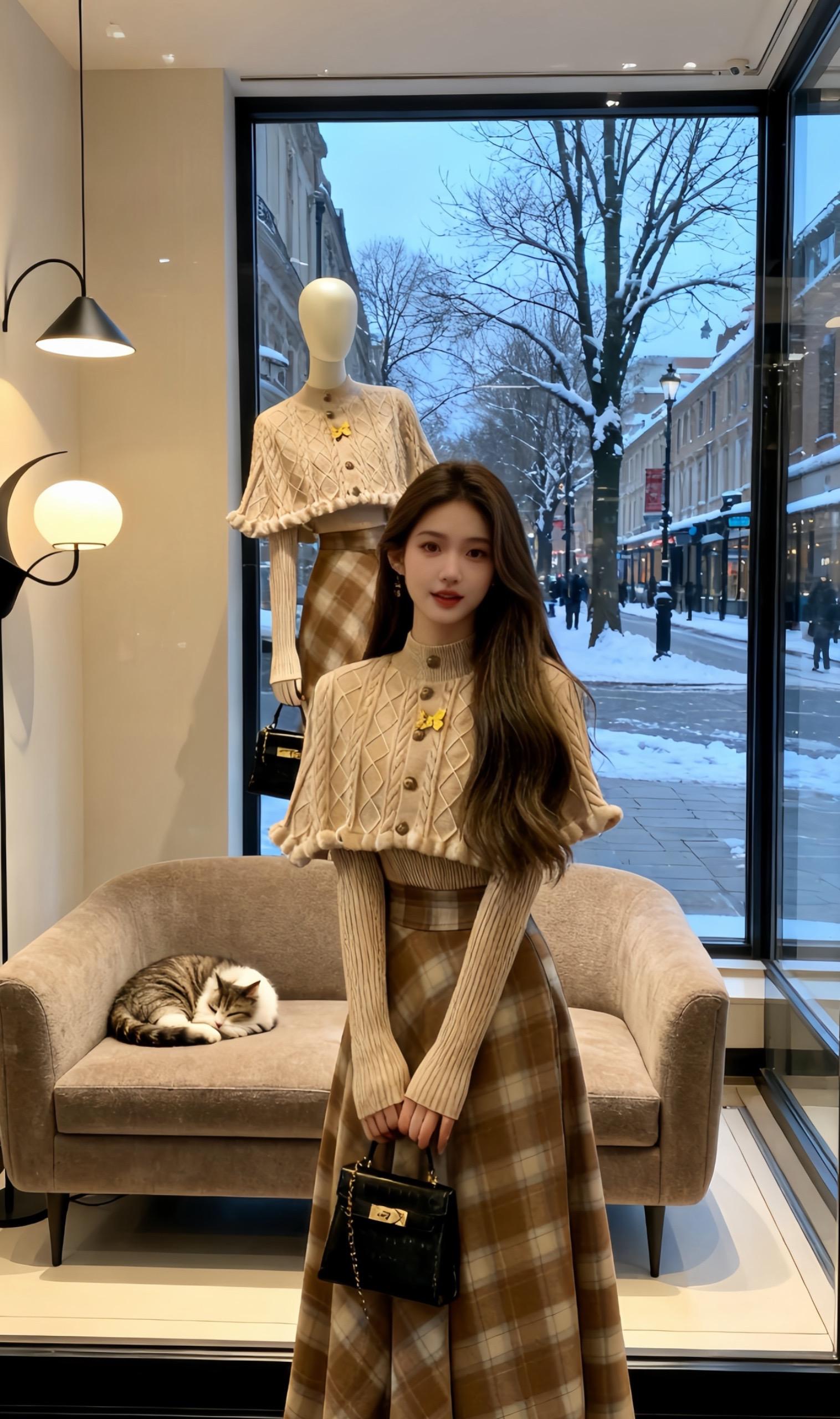 轻松摆脱路人感的韩系穿搭小个子女生秋冬就这样穿 减龄套装 优雅气质 秋冬新款