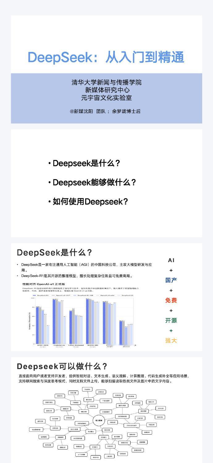 【粉丝福利】《DeepSeek从入门到精通》 104 页高清PDF，清华大学出品