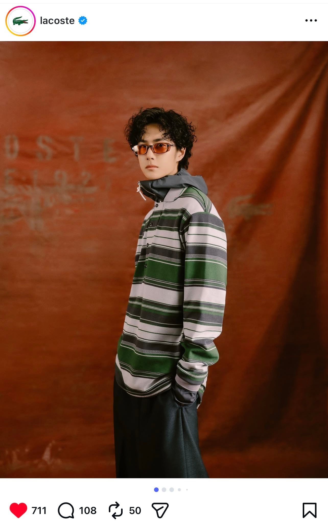 lacoste ins update 网页链接封面是一博，去点点👍lacost