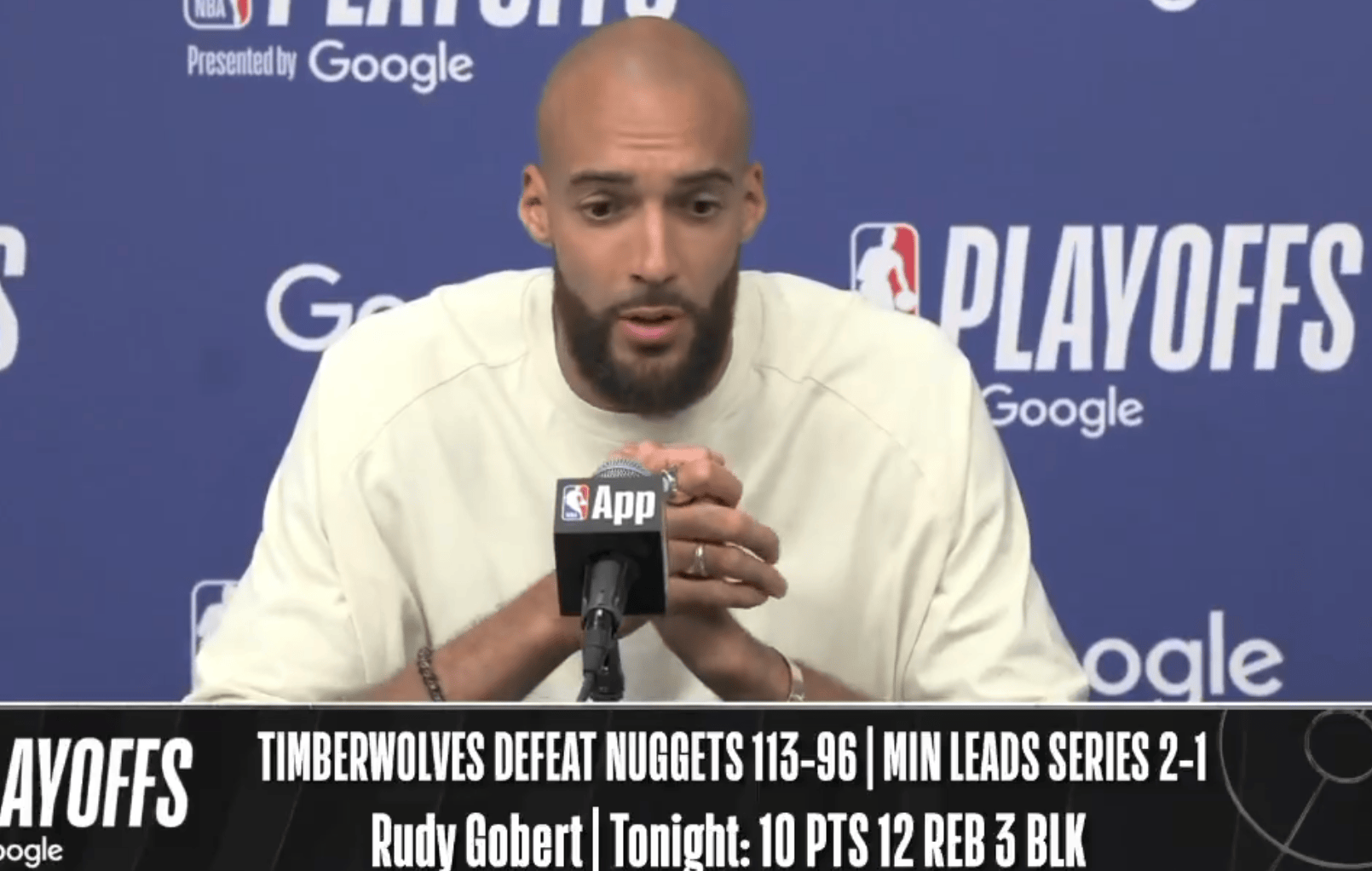 戈贝尔：约基奇是我防过最伟大进攻球员，他得分得付出代价