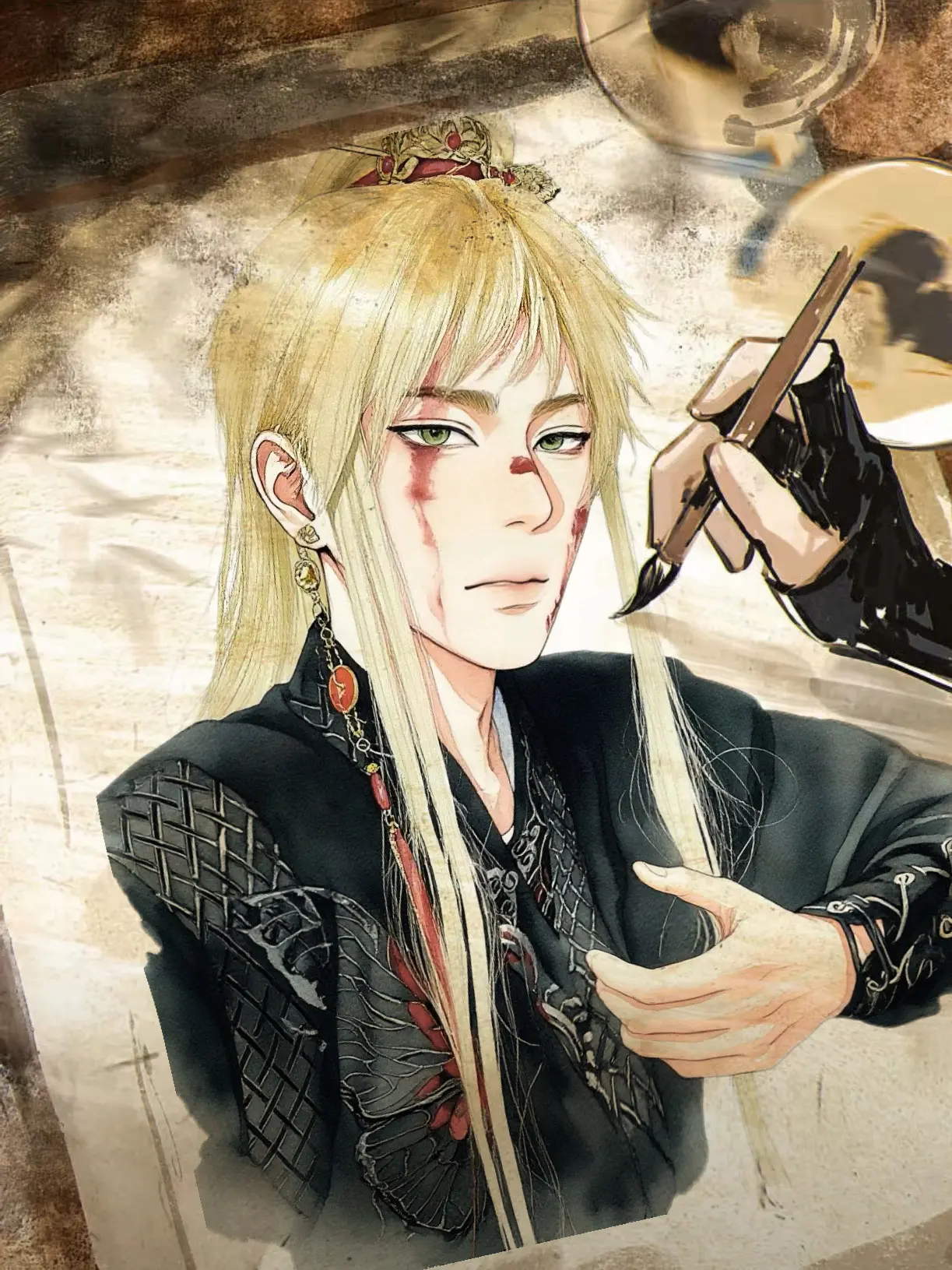 谁执笔为你绘丹青。谁执笔为你绘丹青