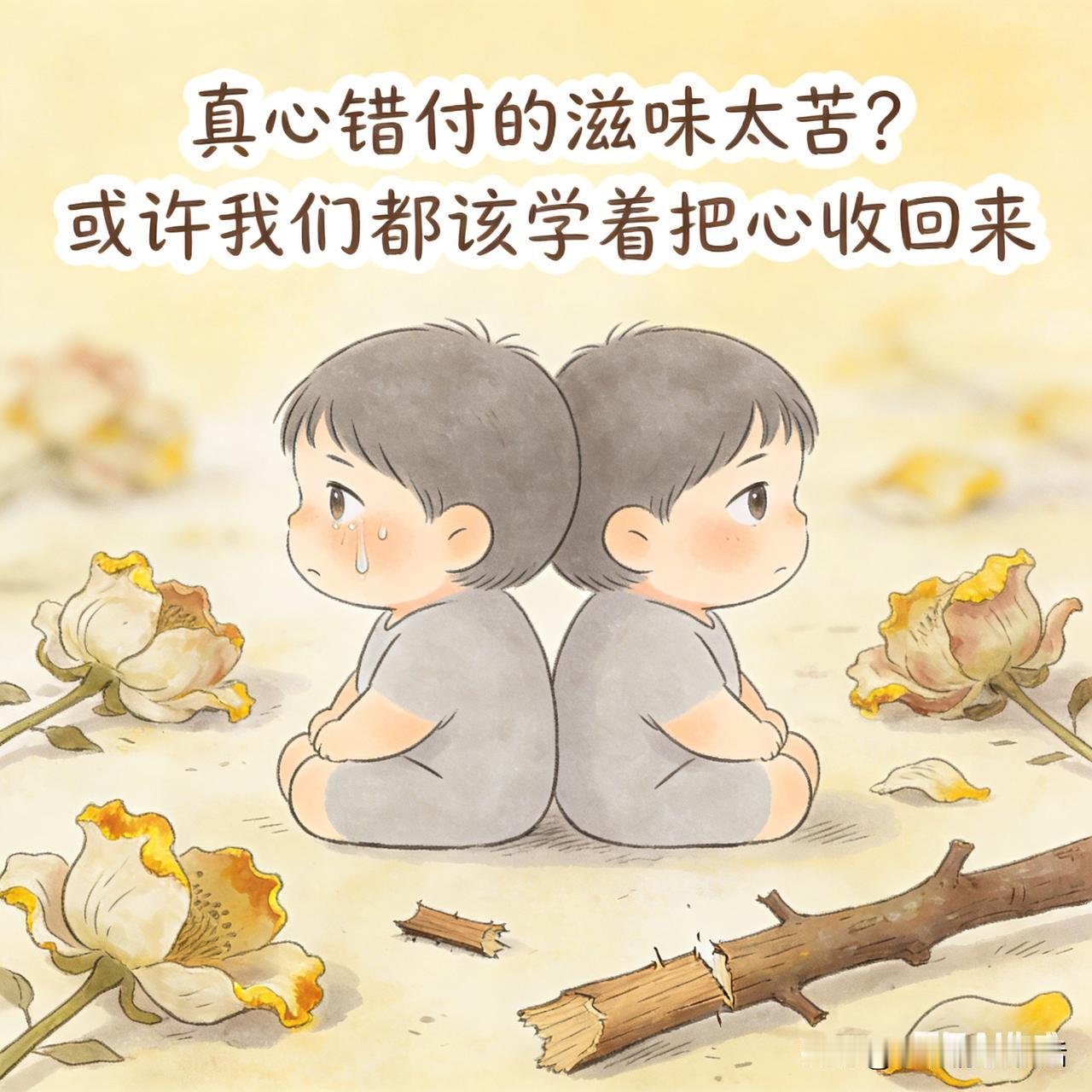 真心错付，那苦涩滋味就像吃了没熟的柿子，又涩又难受。

       像我曾经对