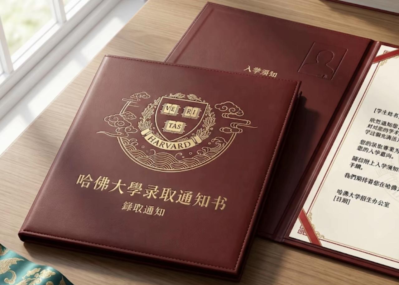 我曾经考上过一所大学，我今天还保存着录取通知书。
这所大学就是哈佛。
我没去。
