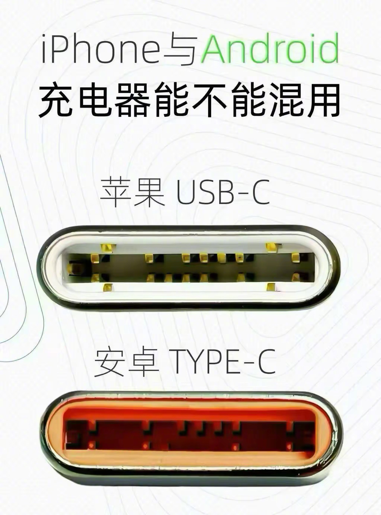 苹果充电器可以和安卓充电器混用嘛？ 