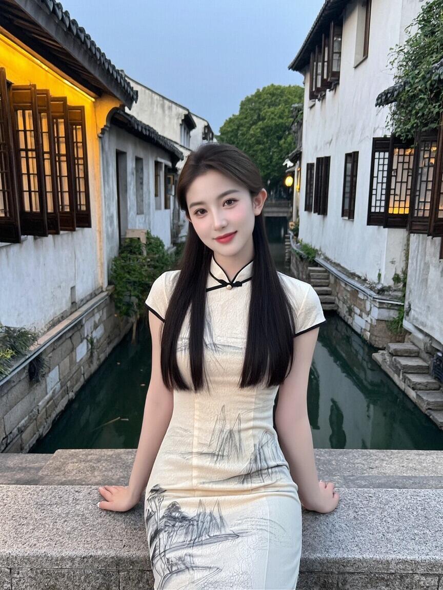 江南水乡的温婉少女