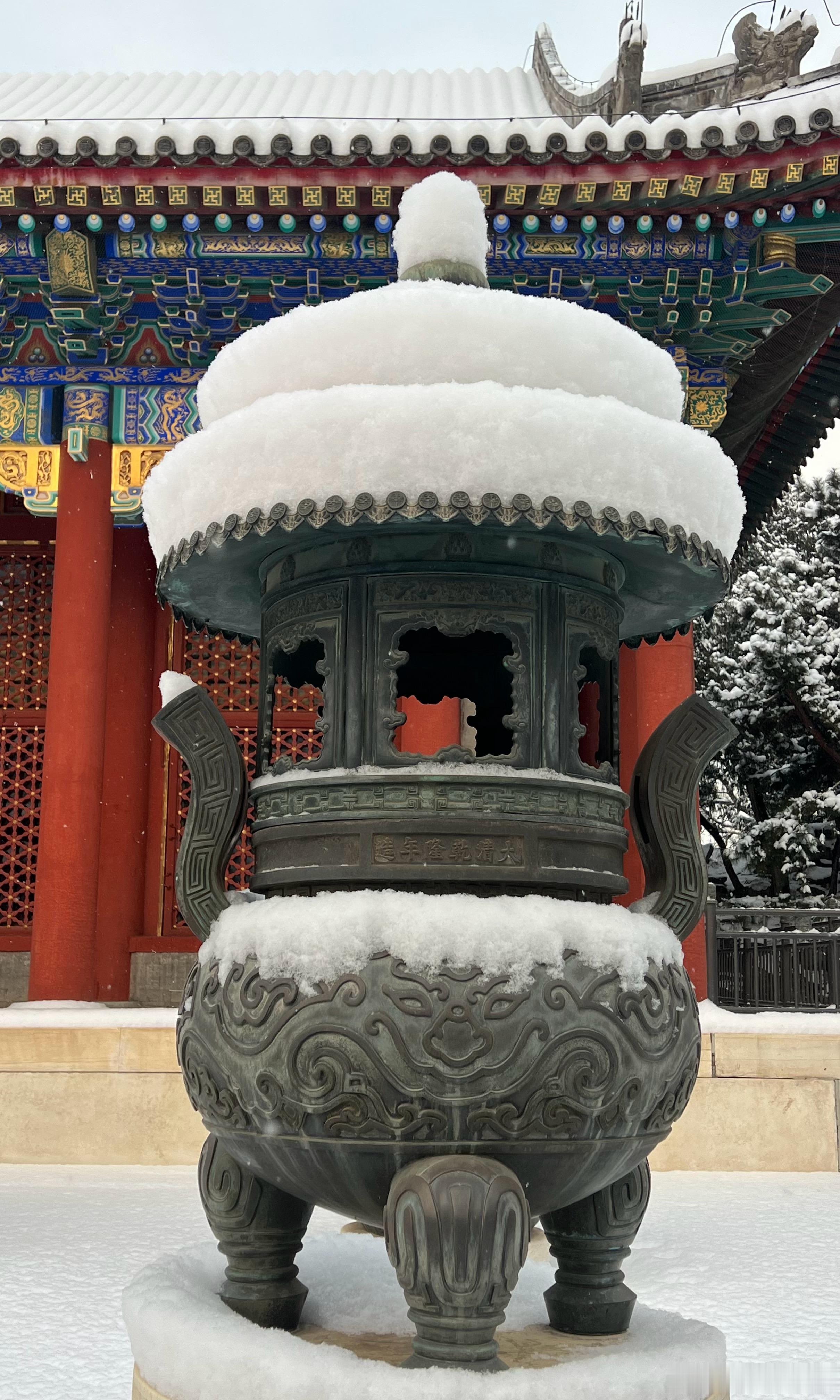 雪后的颐和园 仁寿殿前摄影