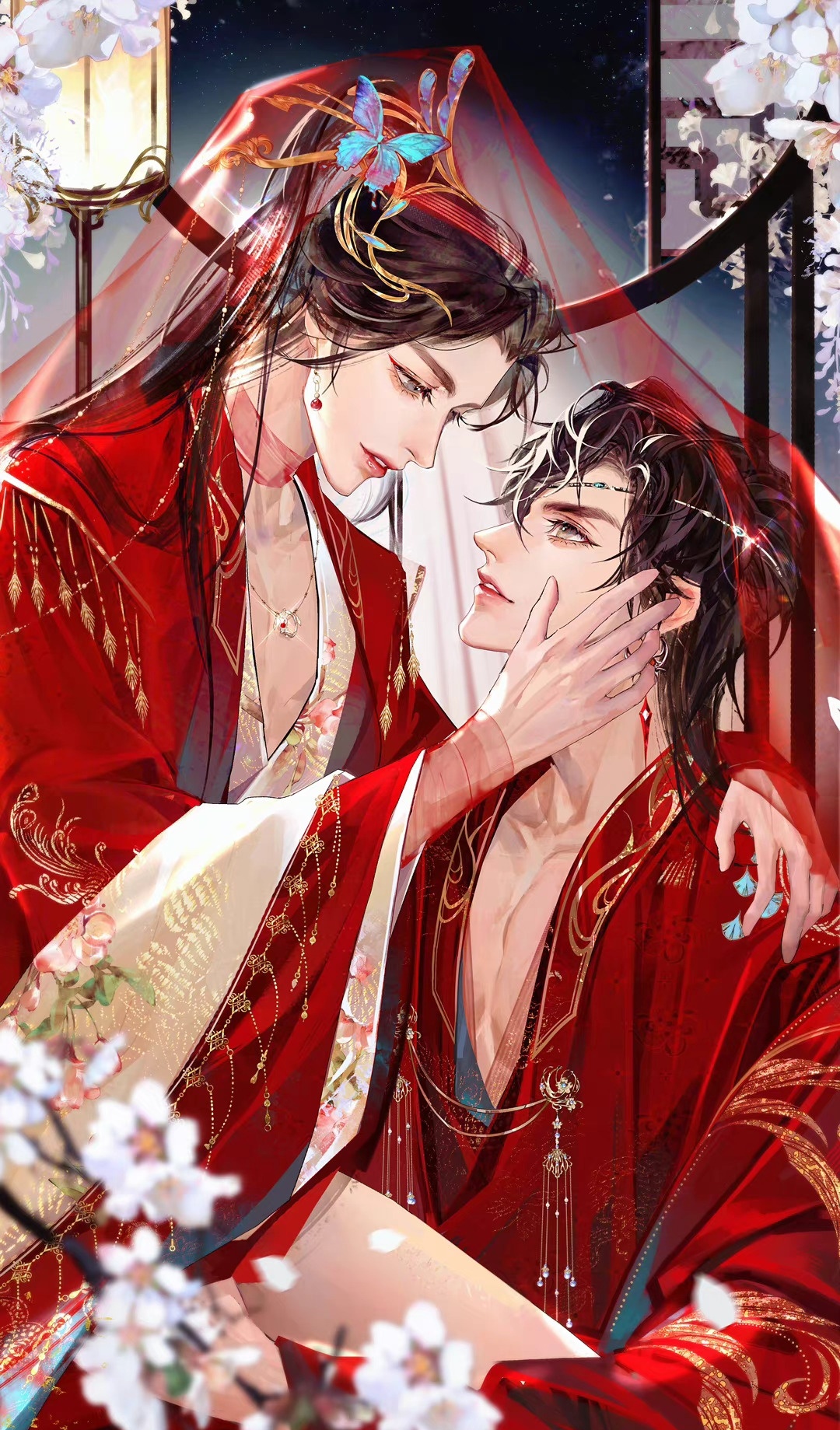 天官赐福  八百年的深情，婚服花怜太美了[哇]Cr：薄荷Mintt 