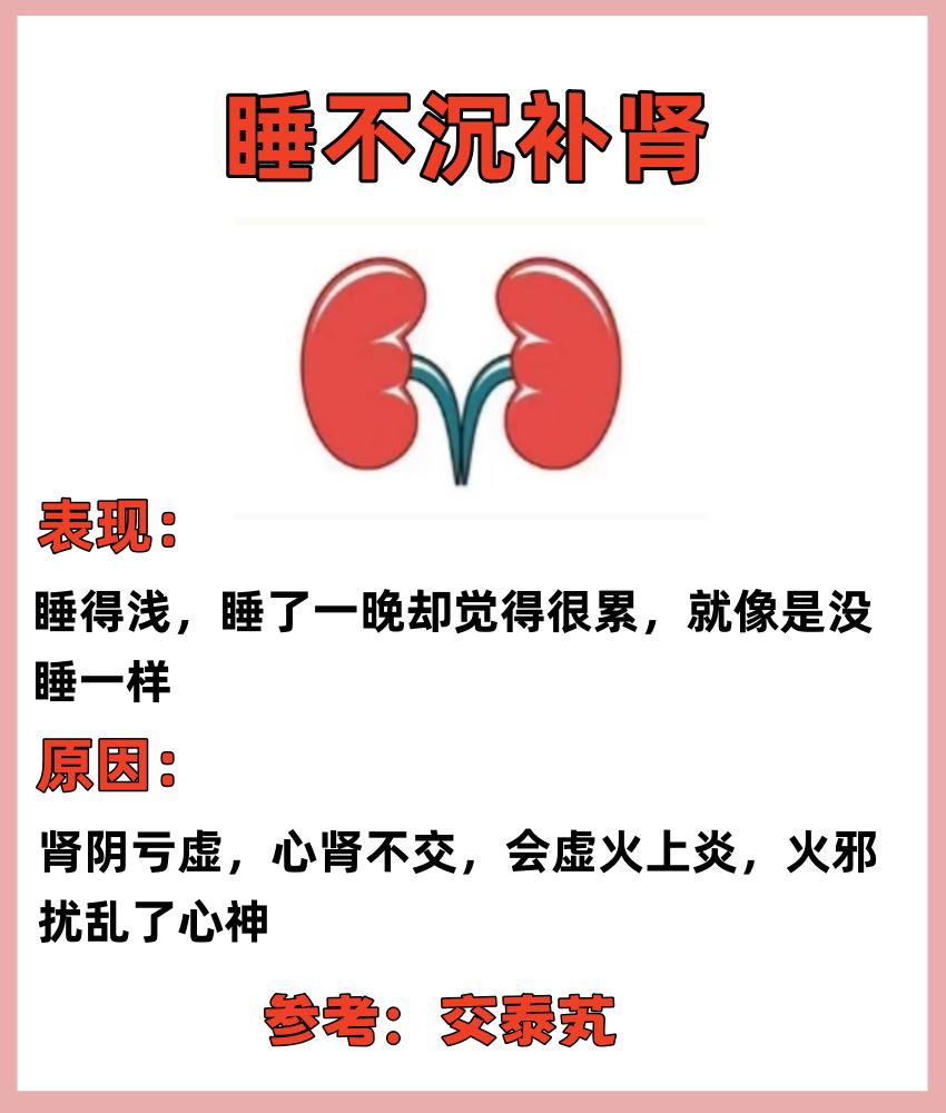 睡不沉补肾，入睡难疏肝，做梦多养心，容易醒养脾，睡不着清肝，中医让你拥有好睡眠！