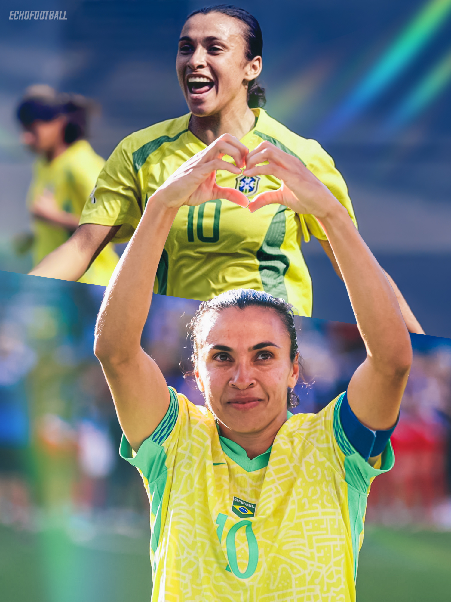 玛塔结束了她22年的巴西国家队生涯，这项运动的永恒传奇。🇧🇷#巴西女足0比1