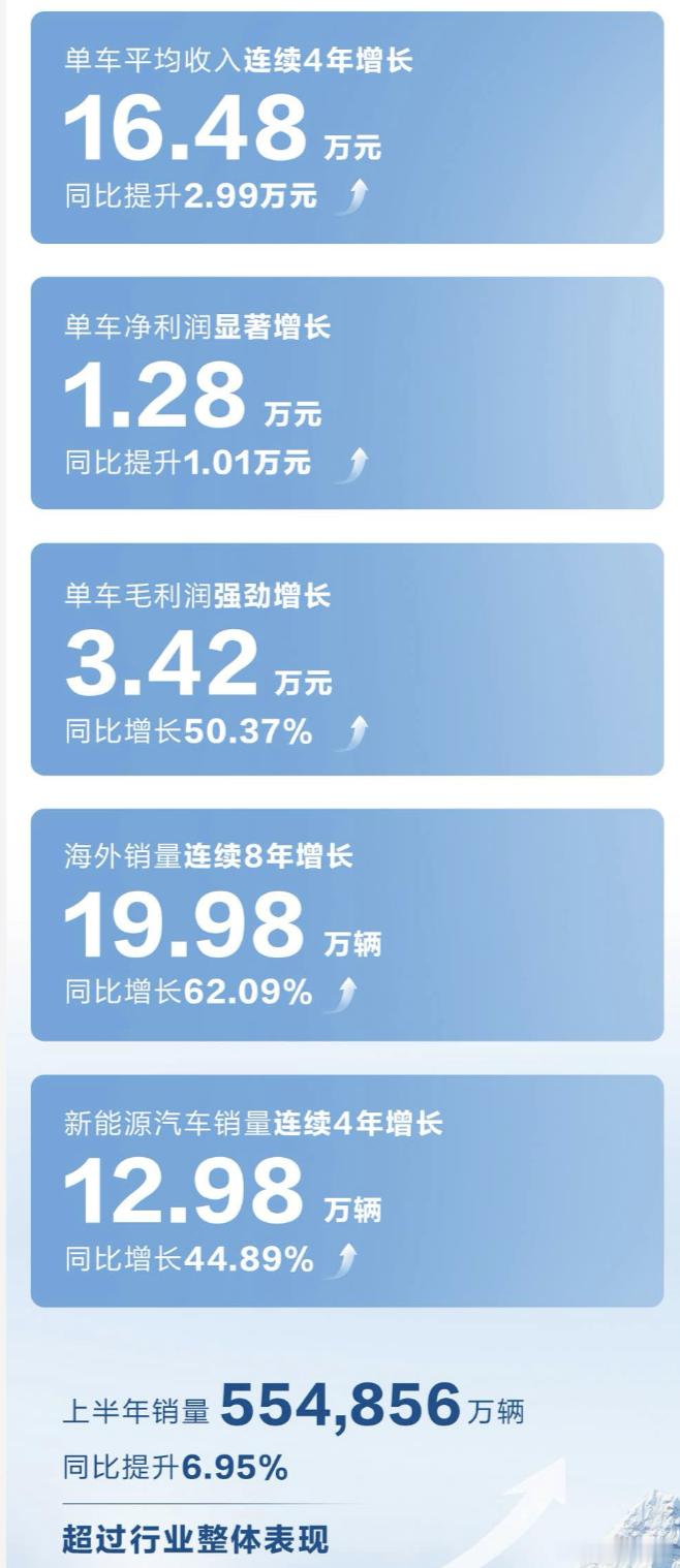 #长城汽车2024上半年利润暴涨4倍# 就像关注身体健康状况，看体检核心指标一样