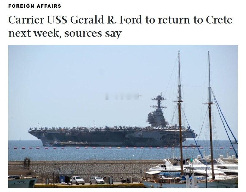 美国海军正在调查本月从加勒比海抵达红海的“杰拉尔德·福特”号航空母舰上的水兵是否