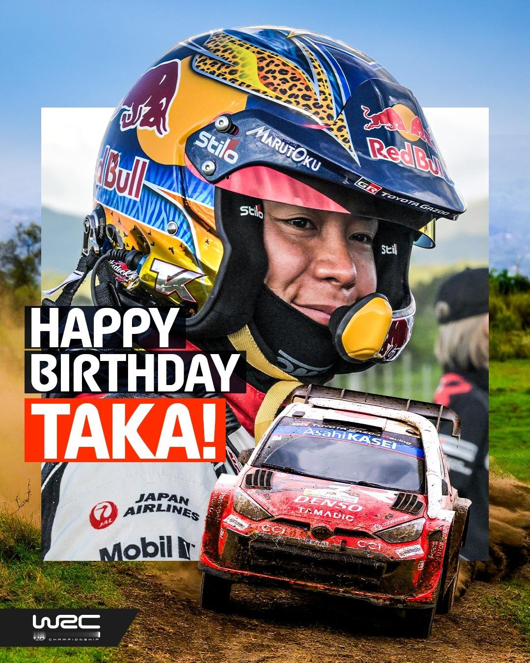 今日寿星，是刚刚赢得自己首个WRC分站冠军的胜田贵元，相信两天前的东非拉力赛冠军