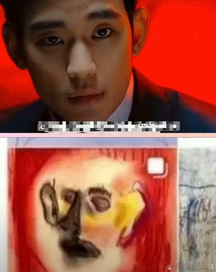 韩素希画的是金秀贤吗韩素希画的和金秀贤简直一个样，就是这画风，感觉像黑暗童话，怪