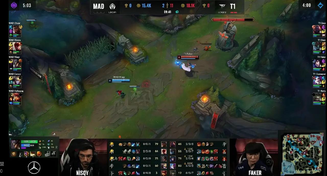 溜了溜了，MAD给你“人情世故”局，你没有把握住呀，后面两局被T1打成人机了，搞