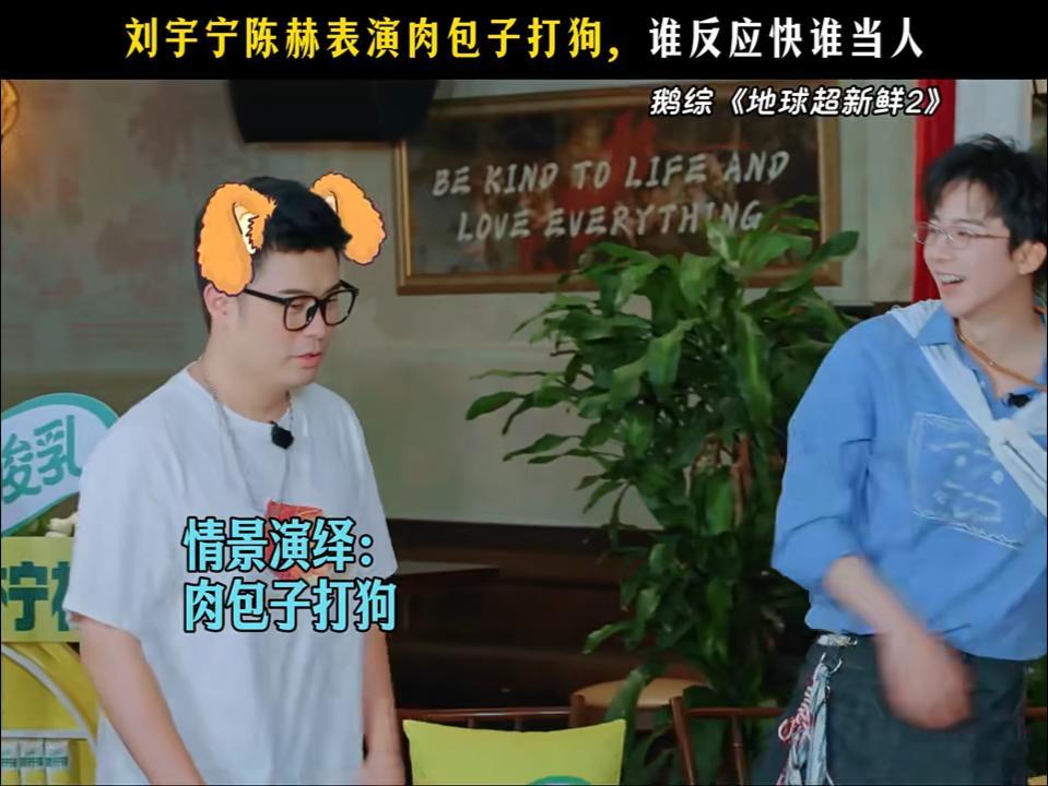 陈赫差点对刘宇宁还手刘宇宁陈赫好像哪里不对被刘宇宁的脑回路给笑晕，和陈赫表演肉包