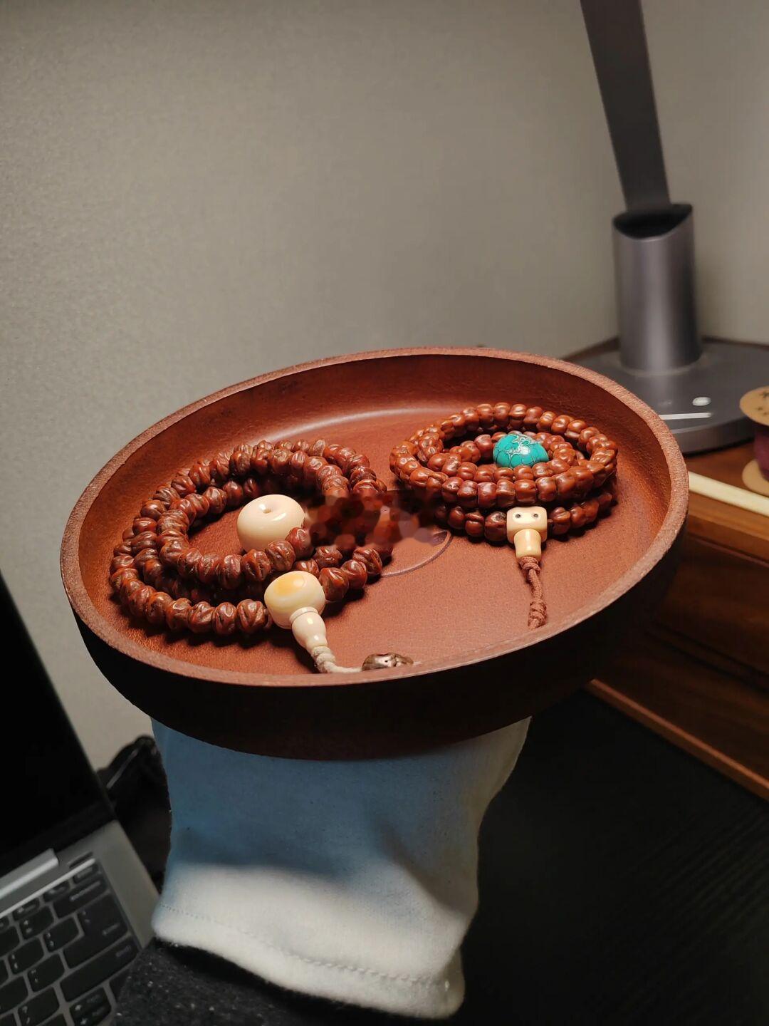 『新品』牛皮文玩托盘