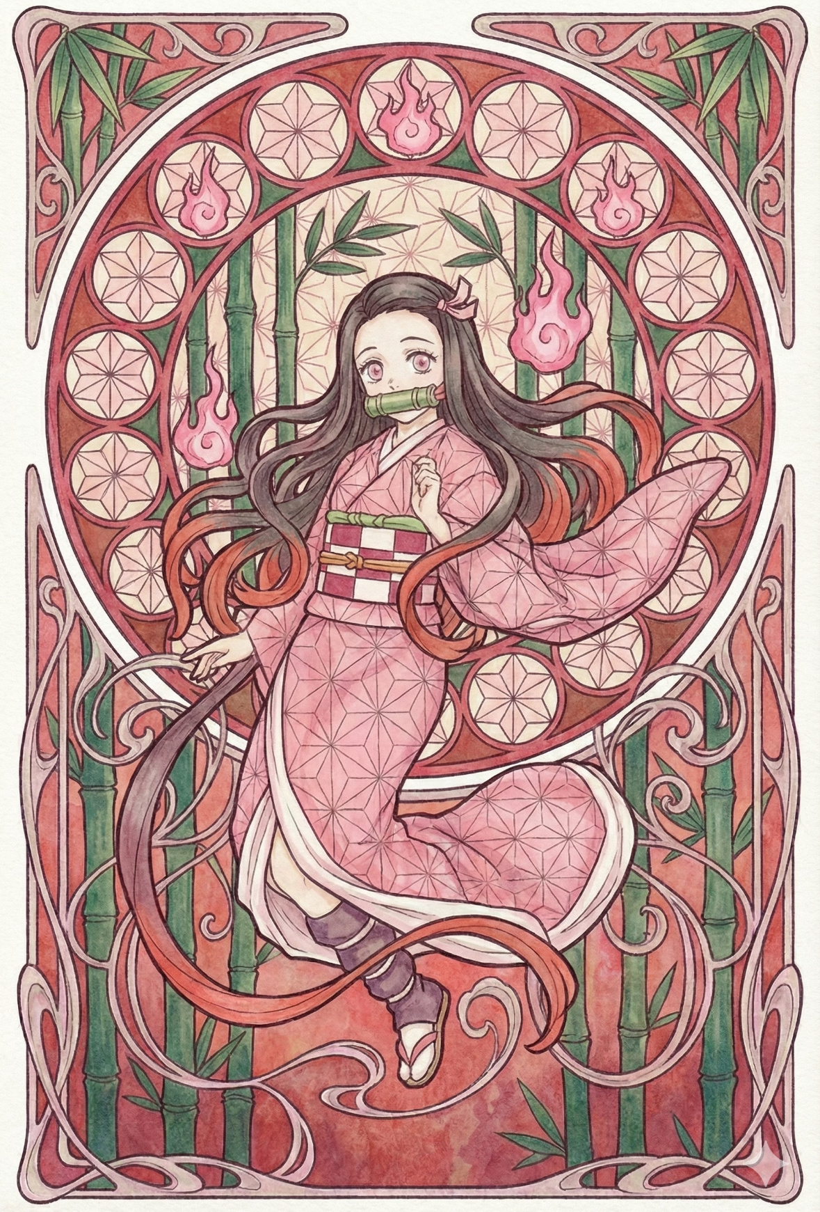 鬼灭之刃动漫角色艺术插画，吼吼看啊！2025动漫嘉年华动漫点评团海外动漫名场面鬼