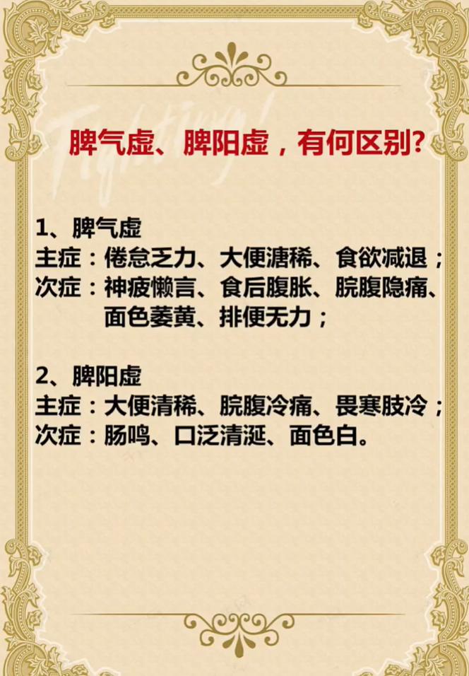 别再搞混了！脾气虚和脾阳虚，区别一次讲清