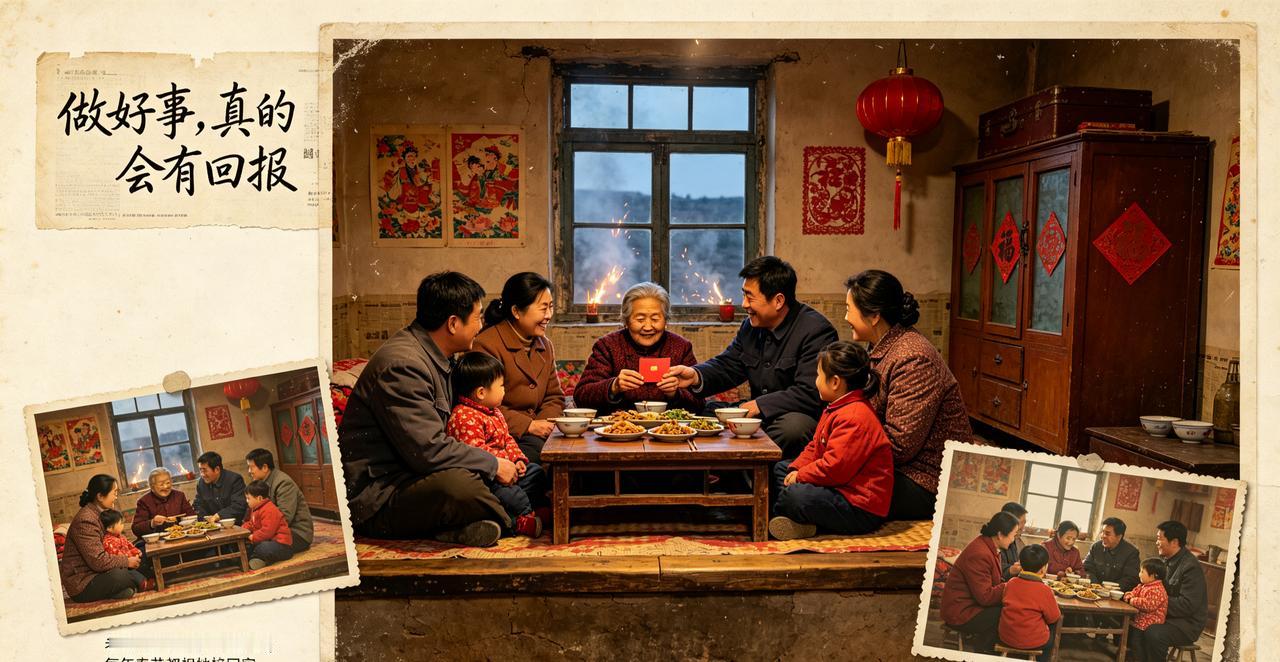 我奶几十年前救了一个男孩，从那开始，男孩认了我奶当干妈，过年都会来我家走亲戚，他