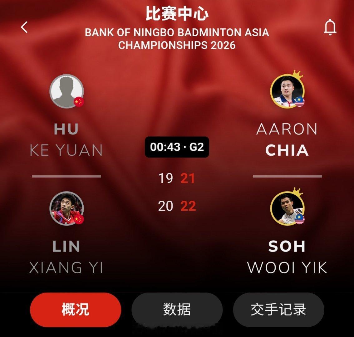 男双 1/8赛 胡珂源/林祥毅 20-22 19-21 谢定峰/苏伟译 第一局有