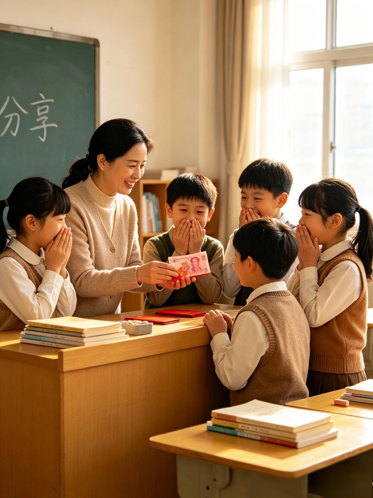 标题：老师拿4.8万奖金，一分不留，全分给400个学生！换你舍得吗？
拿到4万8