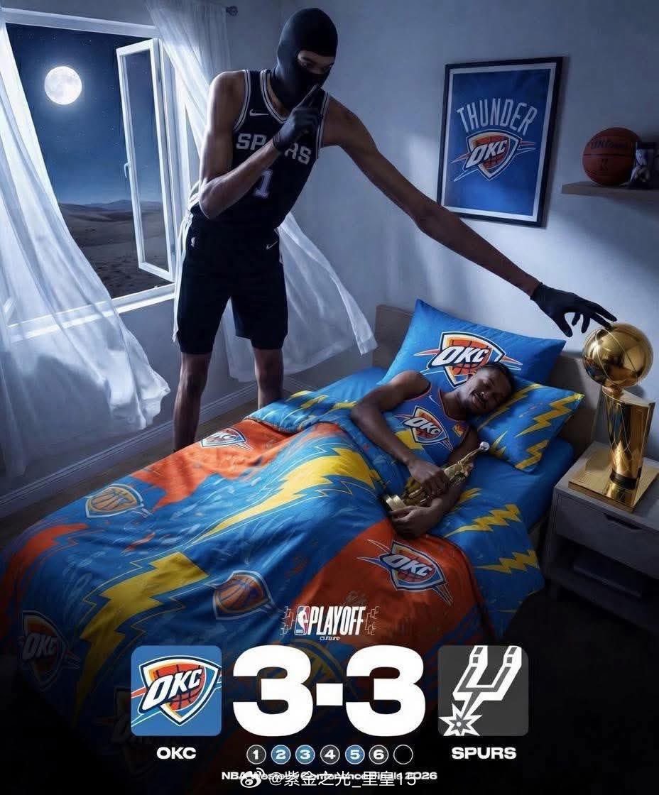 外国球迷做的图👽🛸🏆马刺vs雷霆西部决赛nba季后赛