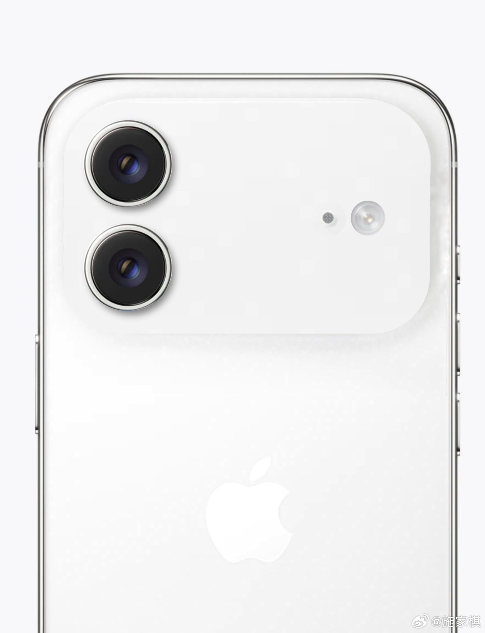 iphoneair2外观曝光iPhoneair2再加一个摄像头，再加一侧扬声器，
