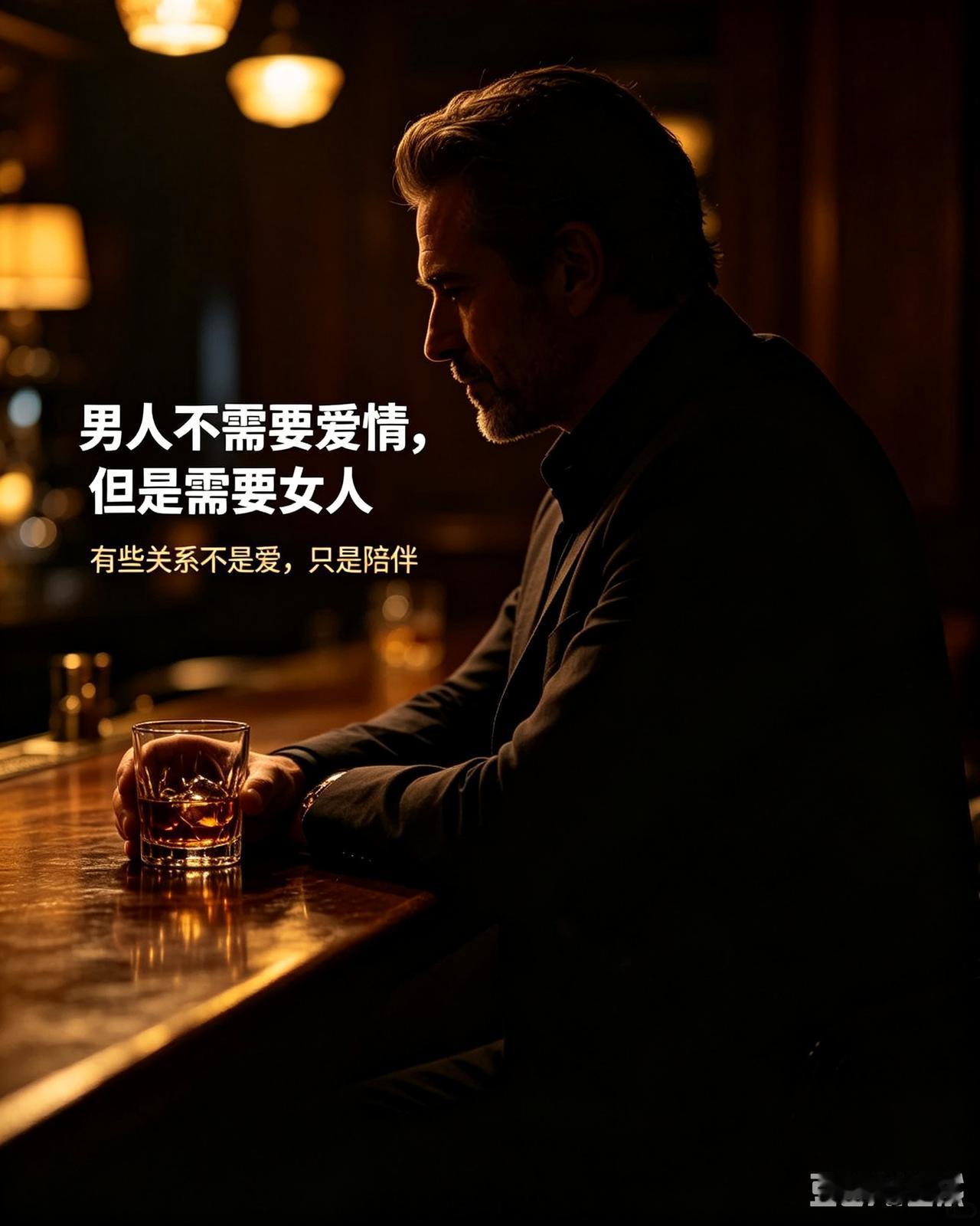 不需要爱情，是不需要情绪牵绊；需要女人，更多是生理、陪伴、被需要的需求说白了就是