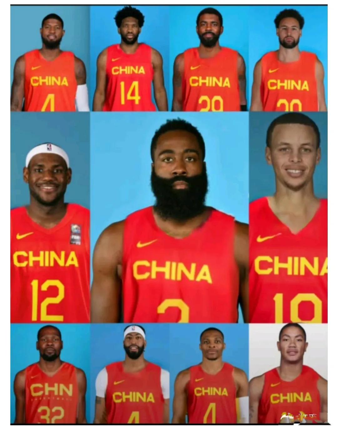 网友说中国男篮这套阵容就无敌了。

最近男篮成绩不好，中国篮球人才没啦。

大家