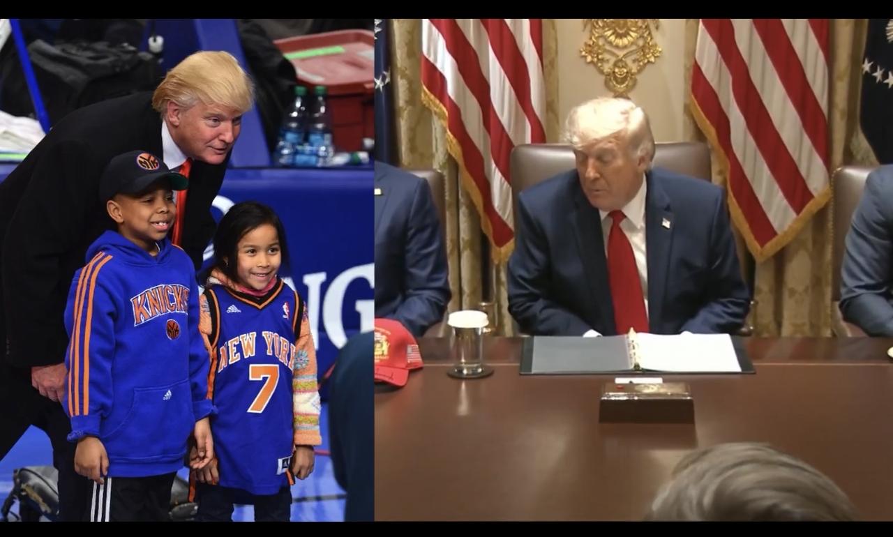 特朗普透露，他被邀请观看纽约尼克斯队在27年来首次进入NBA总决赛的比赛：

“