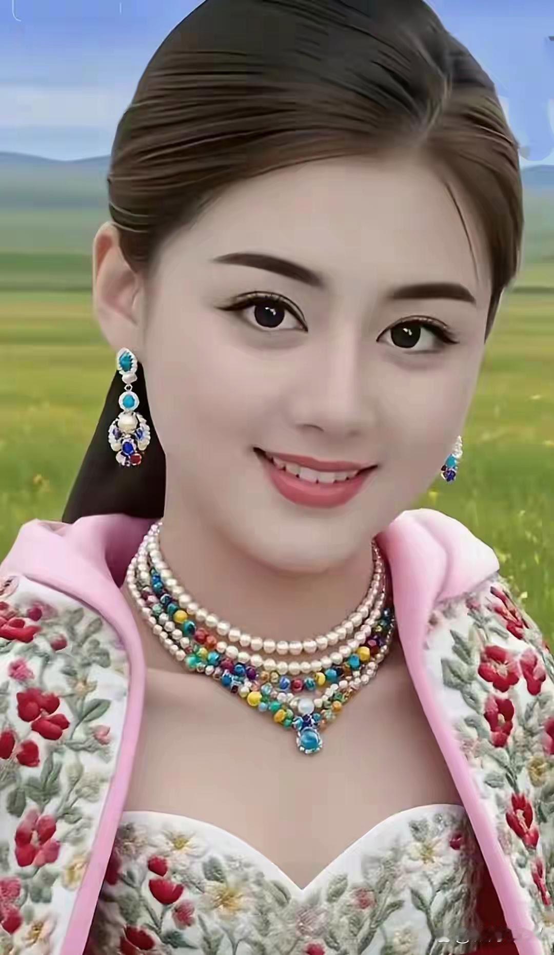 草原上的公主，花海中的微笑